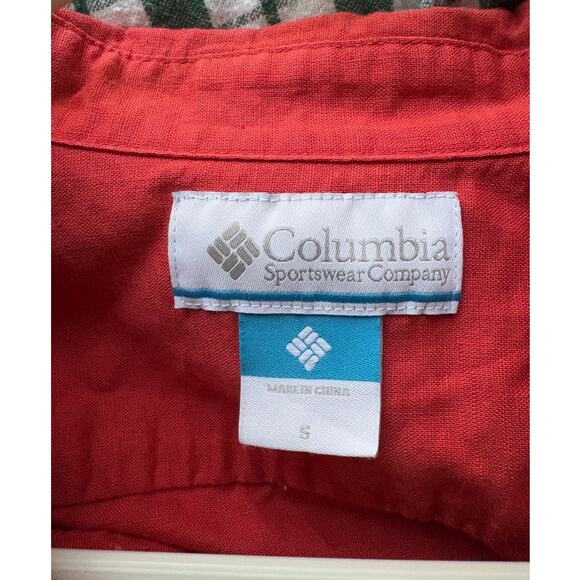 Columbia Sportswear Linen Blend 3/4 Length Sleeve Button Up Shirt Size Small - Picture 3 of 5